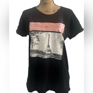 Buffalo David Bitton Amour Paris Graphic T Shirt Medium